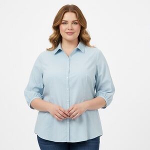 George Sky Blue Button Down Shirt Size 4X (26/28)
